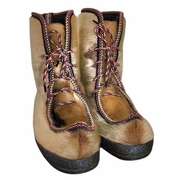 Norwegian Finnish Sámi Reindeer Hide Winter Nutukas Finnesko Boots 9 9.5 40 EXC - Picture 3 of 12